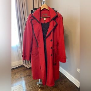 Delta Airlines Red Trench Coat